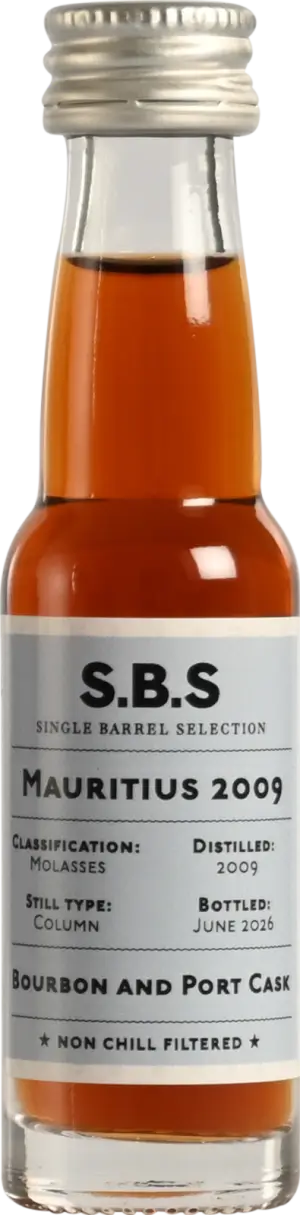 Mauritius 17 YO 2009 Bourbon and Port Cask (20 ml) 