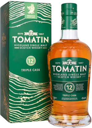 Tomatin 12 år Triple Cask Highland Single Malt Scotch Whisky (20 ml) 