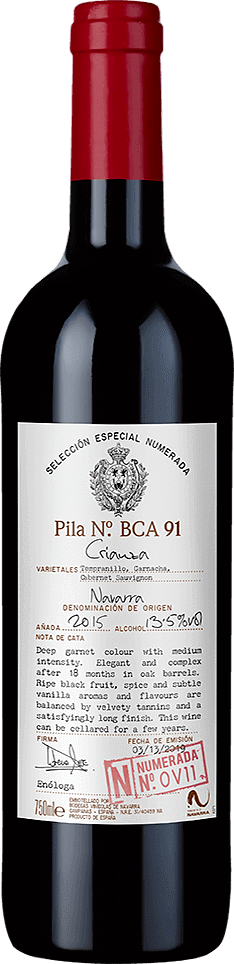 Selección Numerada Navarra Crianza v11 2015 Tempranillo