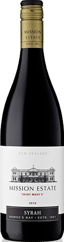 Mission Estate Saint Mary's Syrah 2010 Shiraz-Syrah