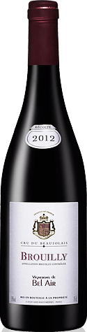 Vignerons de Bel Air Brouilly 2012 Gamay