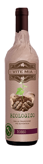 Vite Mia Rosso Puglia Biologico 2018 (i trälåda) Primitivo 50% Primitivo, 50% Negroamaro Puglia