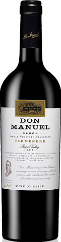 Los Rosales Don Manuel Block Reserve Carmenère 2012 Carménère