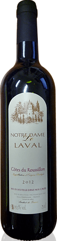 Notre Dame De Laval Côtes Du Roussillon Rouge 2012