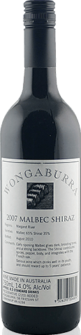 Wongaburra Malbec Shiraz 2007 Blend