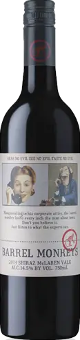 Redheads Barrel Monkeys Shiraz 2015 Shiraz-Syrah