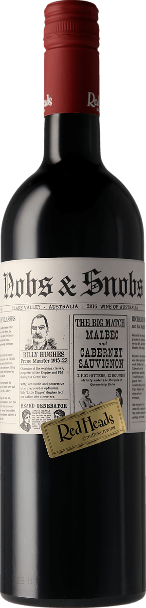 RedHeads Nobs & Snobs Malbec Cabernet Sauvignon 2016 Malbec