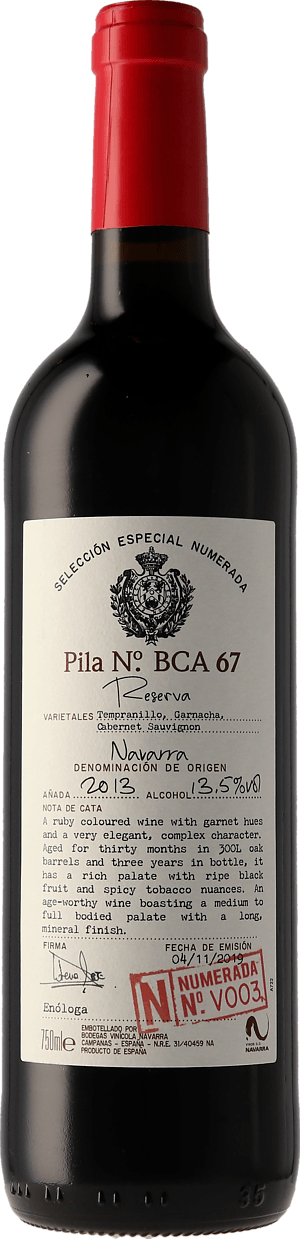 Selección Numerada v3 Navarra Reserva 2013 Tempranillo