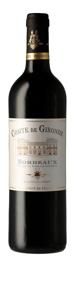 Comte de Gironde 2018 Merlot 80% Merlot, 10% Cabernet Sauvignon, 10% Cabernet Franc Bordeaux