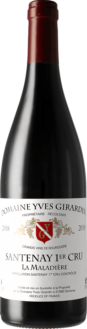 Domaine Yves Girardin Santenay La Maladière 1er Cru 2018 Pinot Noir