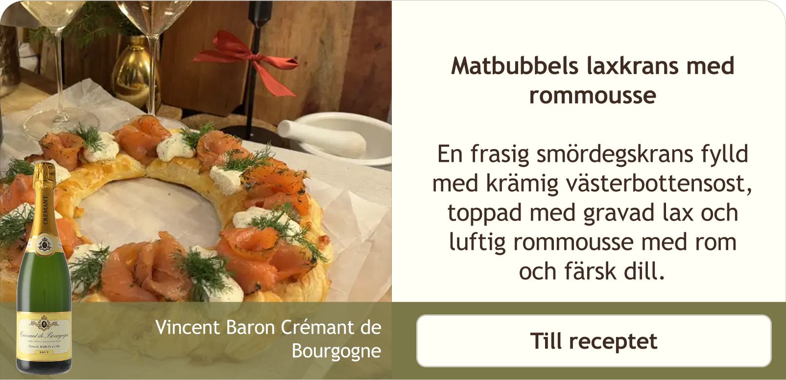 Laxkrans med rommousse