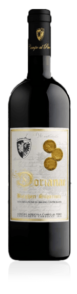 Campo al Pero Dorianae Bolgheri Rosso Superiore 2015 (i trälåda) Cabernet Sauvignon 60% Cabernet Sauvignon, 40% Cabernet Franc Toscana