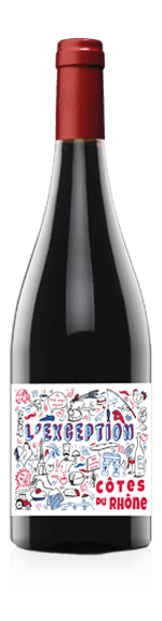 Cave De Visan L'Exception 2018 Grenache 50% Grenache, 35% Syrah, 10% Carignan, 5% Marsan Rhônedalen