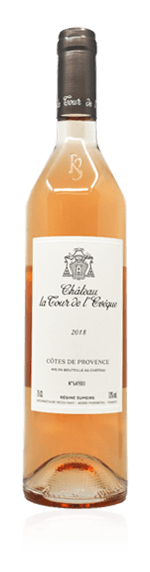 Château La Tour de l´Evêque Rosé Côtes de Provence Bio 2018 Cinsault 41% Cinsault, 29% Grenache, 18% Syrah, 6% Rolle? 2% Mourvèdre, 2% Ugni Blanc, 1% Cabernet Sauvignon et 1% Sémillon Provence
