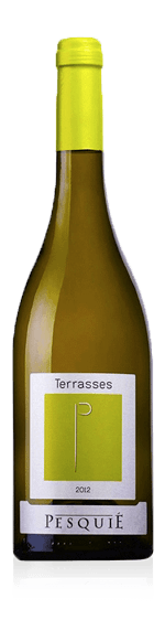 Château Pesquié Les Terrasses Blanc 2018 Viognier 70% Viognier 15% Rousanne 15% Clairette Rhônedalen