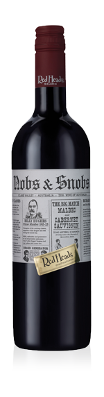 RedHeads Nobs & Snobs Malbec Cabernet Sauvignon 2016 Malbec 61% Malbec, 39% Cabernet Sauvignon South Australia