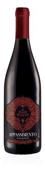 Il Passo Segreto Sangiovese Appassimento 2017 Sangiovese 85% Sangiovese, 15% andra lokala druvor Vino d'Italia